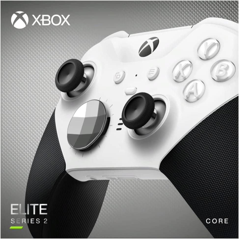 Xbox Elite Bluetooth Wireless Controller Series 2 - Core Edition (White), Xbox Accessories